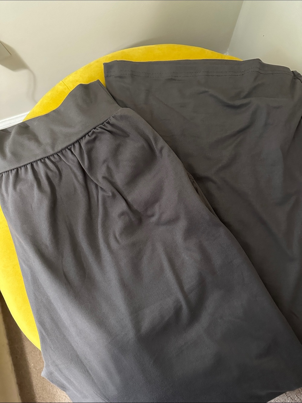 Women's Gray Pull-On wide leg yoga pants